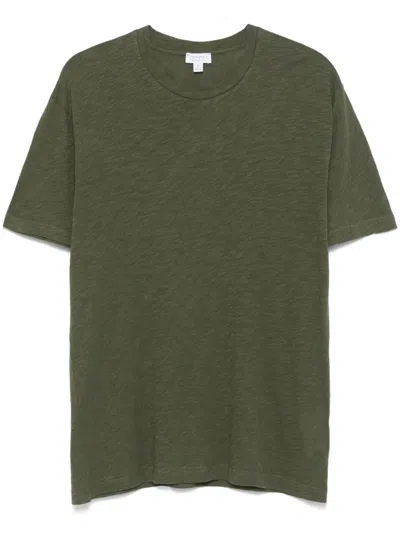 Sunspel Slub T-shirt In 绿色