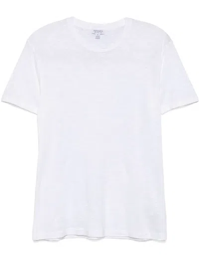 Sunspel Slub T-shirt In 白色