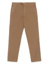 Sunspel Slub-texture Trousers In Brown