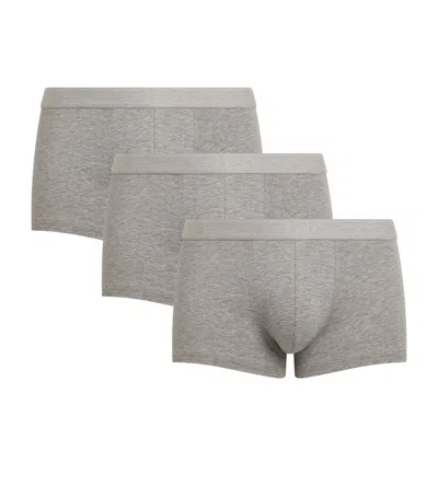 Sunspel Stretch-cotton Trunks In Grey
