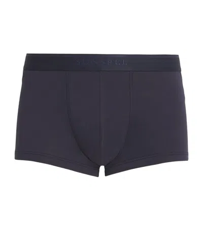 Sunspel Stretch-cotton Trunks In Navy