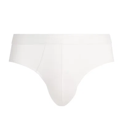 Sunspel Stretch-cotton Briefs In White