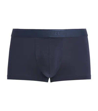 Sunspel Stretch-tencel Trunks In Navy