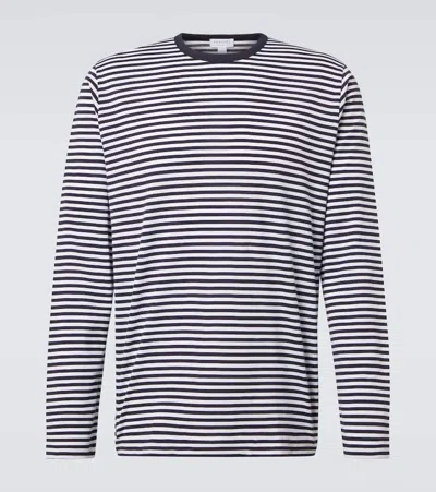 Sunspel Striped Cotton T-shirr In Multi