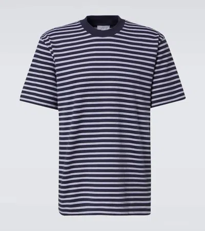 Sunspel T-shirt Aus Baumwolle In Blau