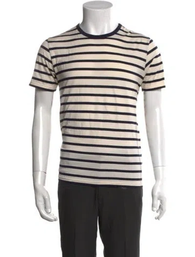 Pre-owned Sunspel Striped Crew Neck T-shirt