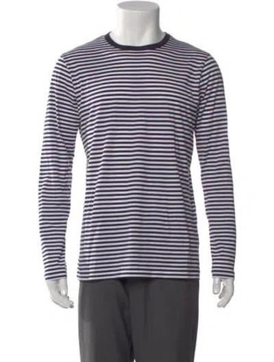 Pre-owned Sunspel Striped Crew Neck T-shirt In Multi