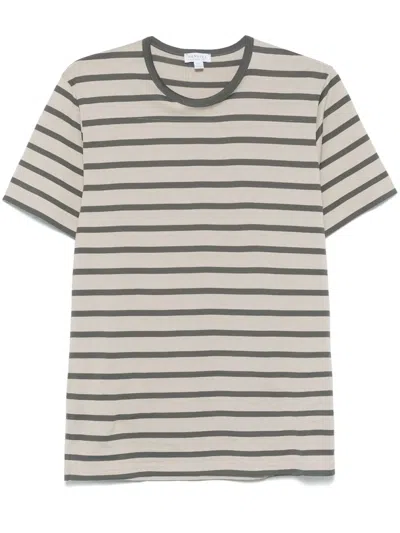 Sunspel Striped T-shirt In Neutrals