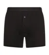 Sunspel Superfine Buttoned Trunks In Black
