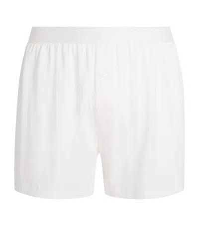 Sunspel Superfine Cotton Boxer Shorts In White