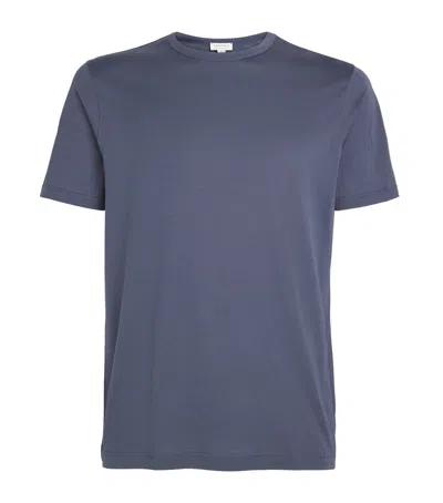 Sunspel Supima Cotton Classic T-shirt In Blue