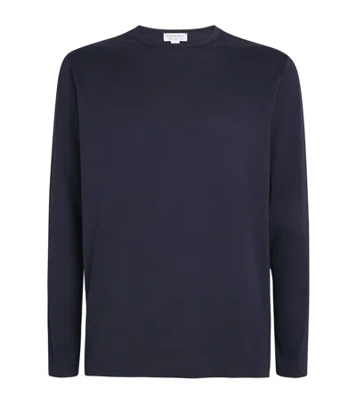 Sunspel Supima Cotton Classic T-shirt In Blue