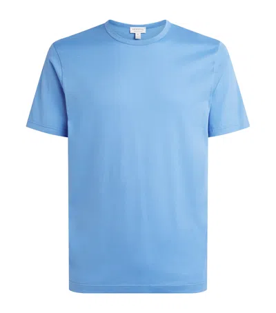 Sunspel Supima Cotton Classic T-shirt In Blue