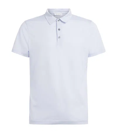 Sunspel Supima Cotton Polo Shirt In Blue