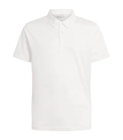 Sunspel Supima Cotton Polo Shirt In White