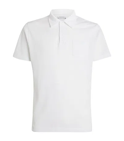 Sunspel Supima Cotton Riviera Polo Shirt In White