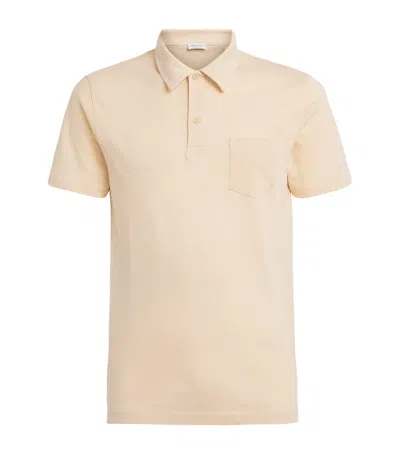 Sunspel Supima Cotton Riviera Polo Shirt In Neutral
