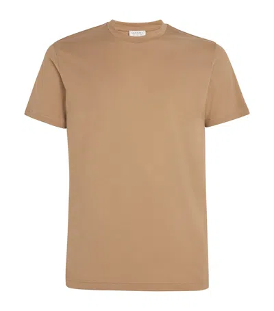 Sunspel Supima Cotton Riviera T-shirt In Brown
