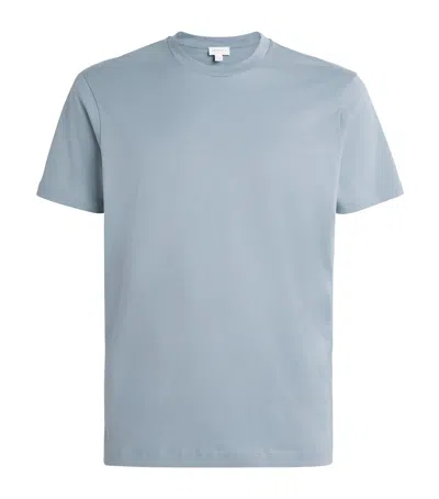 Sunspel Supima Cotton Riviera T-shirt In Blue