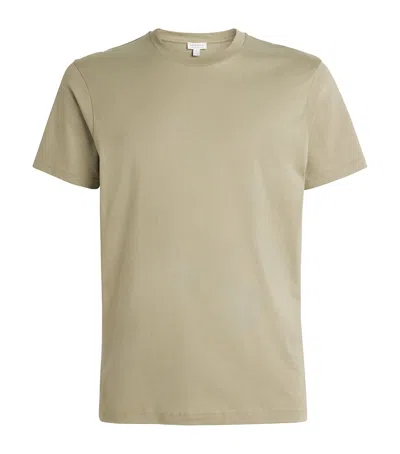 Sunspel Supima Cotton Riviera T-shirt In Green