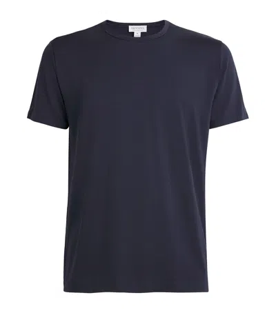 Sunspel Tencel Stretch T-shirt In Blue