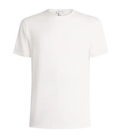 Sunspel Tencel Stretch T-shirt In White