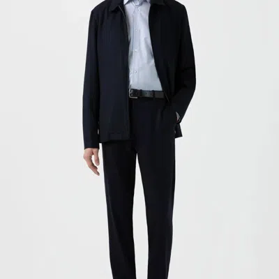 Sunspel Textured Wool Trouser In Black