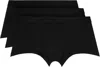 Sunspel Three-pack Black Stretch Cotton Boxer Briefs In Black