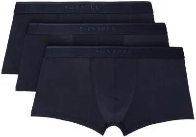 Sunspel Cotton-blend T-shirt In Navy