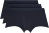 Sunspel Three-pack Navy Stretch Cotton Boxer Briefs In Navy