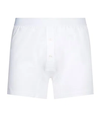 Sunspel Two-button Boxer Briefs In White