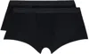Sunspel Two-pack Black Twin Boxers In Black