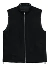 Sunspel Two-way Zip Gilet In Blue
