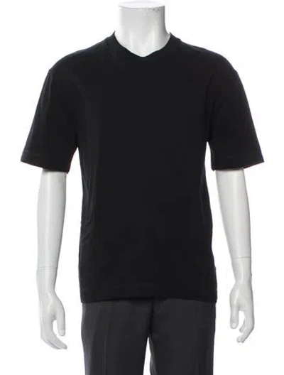 Pre-owned Sunspel V-neck Short Sleeve T-shirt In Black
