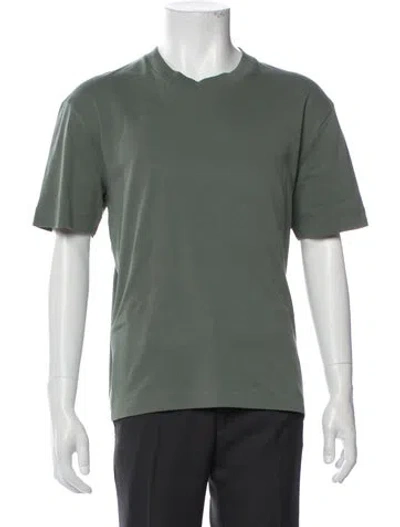 Pre-owned Sunspel V-neck Short Sleeve T-shirt In Green