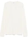Sunspel Waffle Henley T-shirt In Weiss