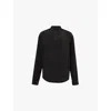 Sunspel Womens Black Relaxed-fit Long-sleeve Silk Shirt In Black