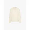 Sunspel Womens Ecru Relaxed-fit Polo-collar Wool-knit Jumper In Ecru