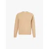 Sunspel Womens Light Camel Crewneck Long-sleeve Wool-knit Jumper In Light Camel