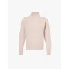 Sunspel Womens Pale Pink Twist Rollneck Long-sleeve Wool-knit Jumper In Pale Pink Twist