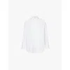 Sunspel Womens White Oversized Long-sleeve Cotton-poplin Shirt In White