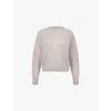 Sunspel Womens Sandstone Round-neck Brushed Wool And Silk-blend Knitted Jumper In Sandstone