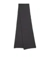 Sunspel Wool-cashmere Waffle Scarf In Grey