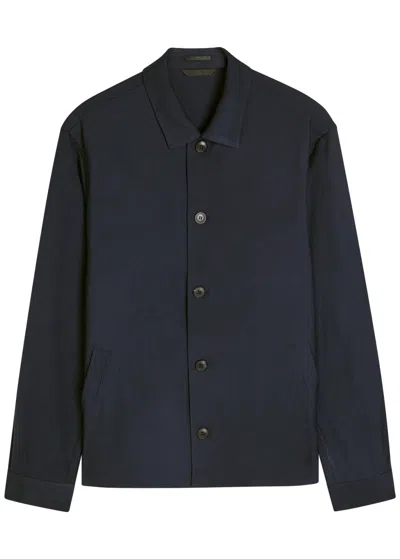 Sunspel Wool Jacket In Blue