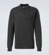 Sunspel Wool Polo Sweater In Gray