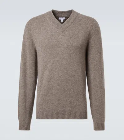 Sunspel Wool Sweater In Brown