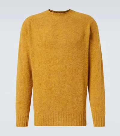 Sunspel Wool Sweater In Yellow