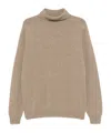 Sunspel Lambs-wool Turtleneck Sweater In Nude
