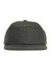 Sunspel Wool Twill Cap In Green