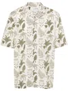 Sunspel X Katie Scott Leaf-print Shirt In Nude